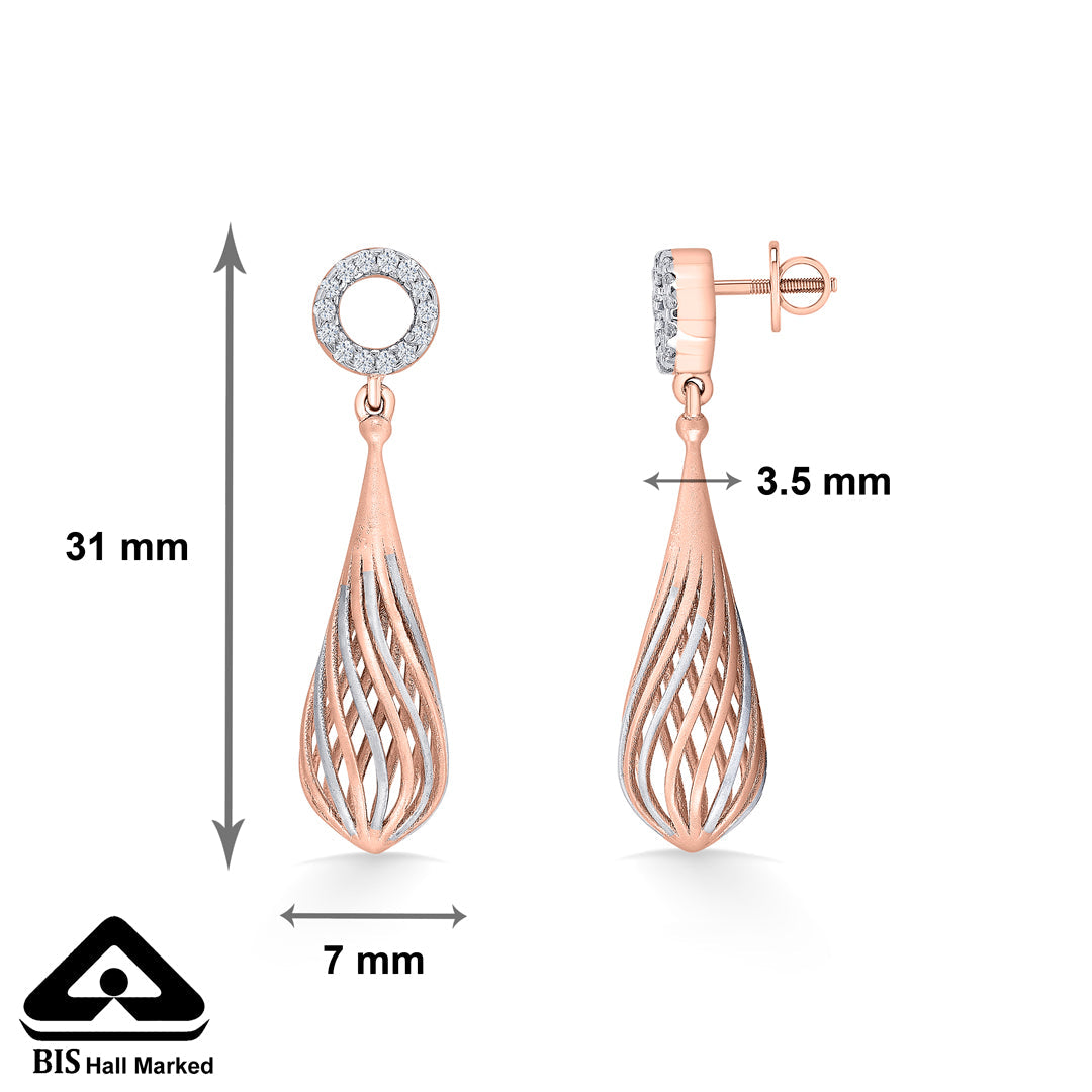 Golden Sphere Gold Drops & Danglers Earrings for Women