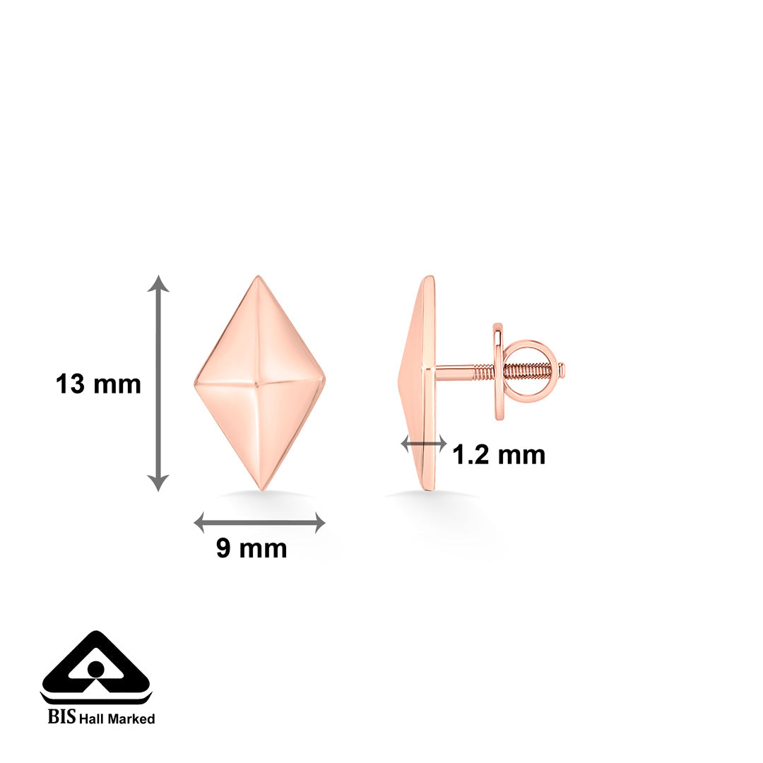 Modern Edge Gold Stud Earrings for Women