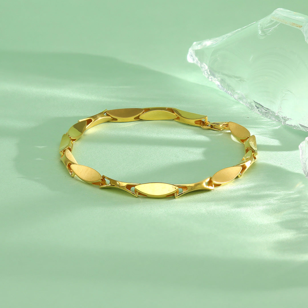 Forge Line Gold Men's Bracelet for Men