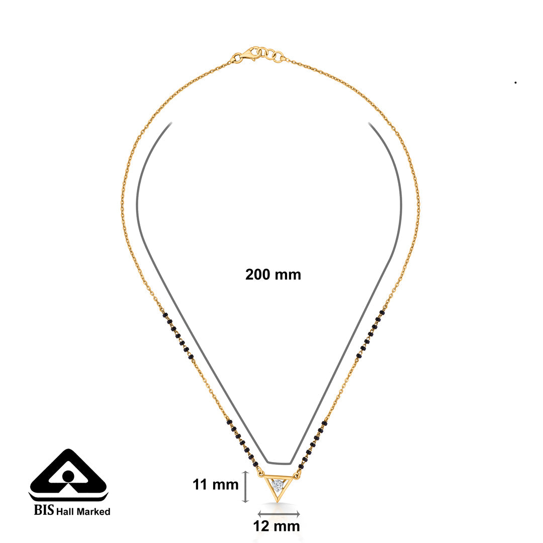 Viva Glow Gold Modern Mangalsutra for Women