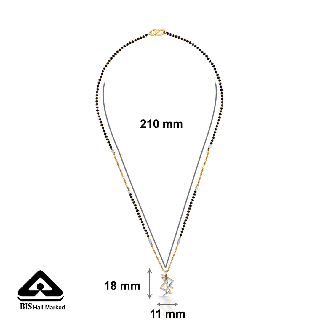 Grace Weave Gold Modern Mangalsutra for Women