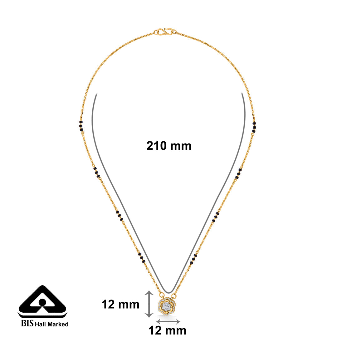 Floral Glow Gold Modern Mangalsutra for Women