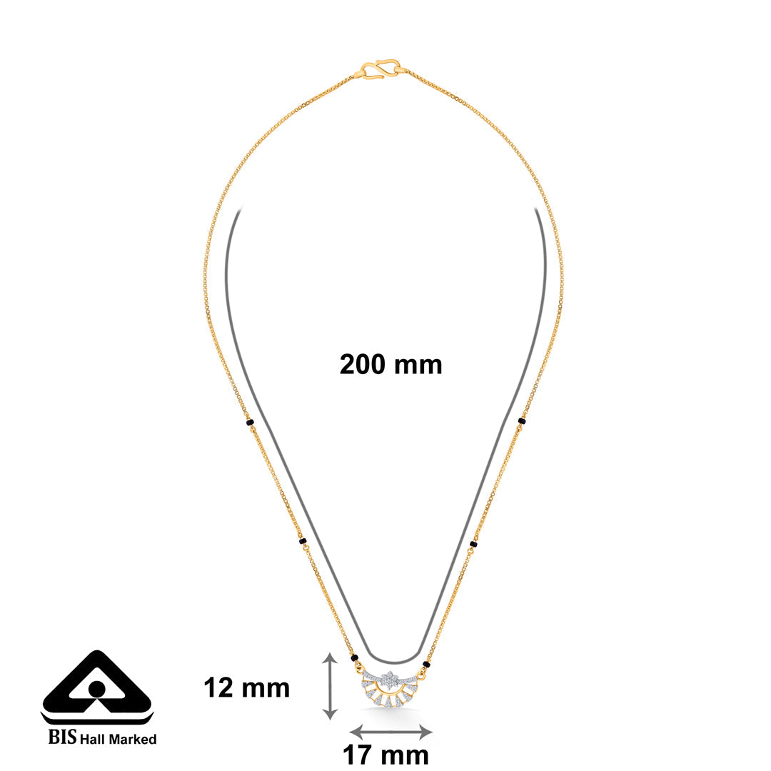 Sunrise Crest Gold Modern Mangalsutra for Women