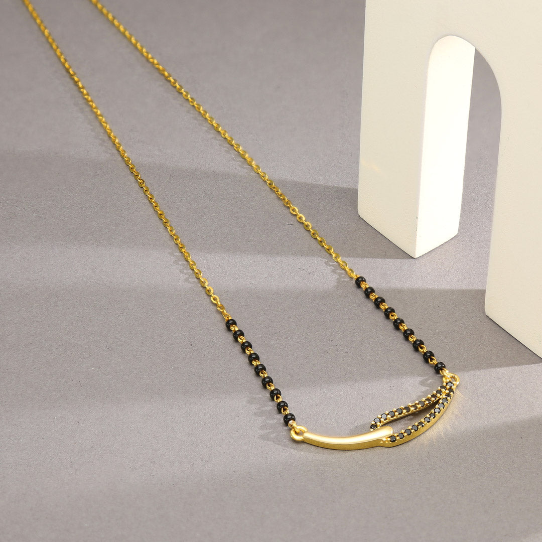 Promise Weave Gold Modern Mangalsutra for Women