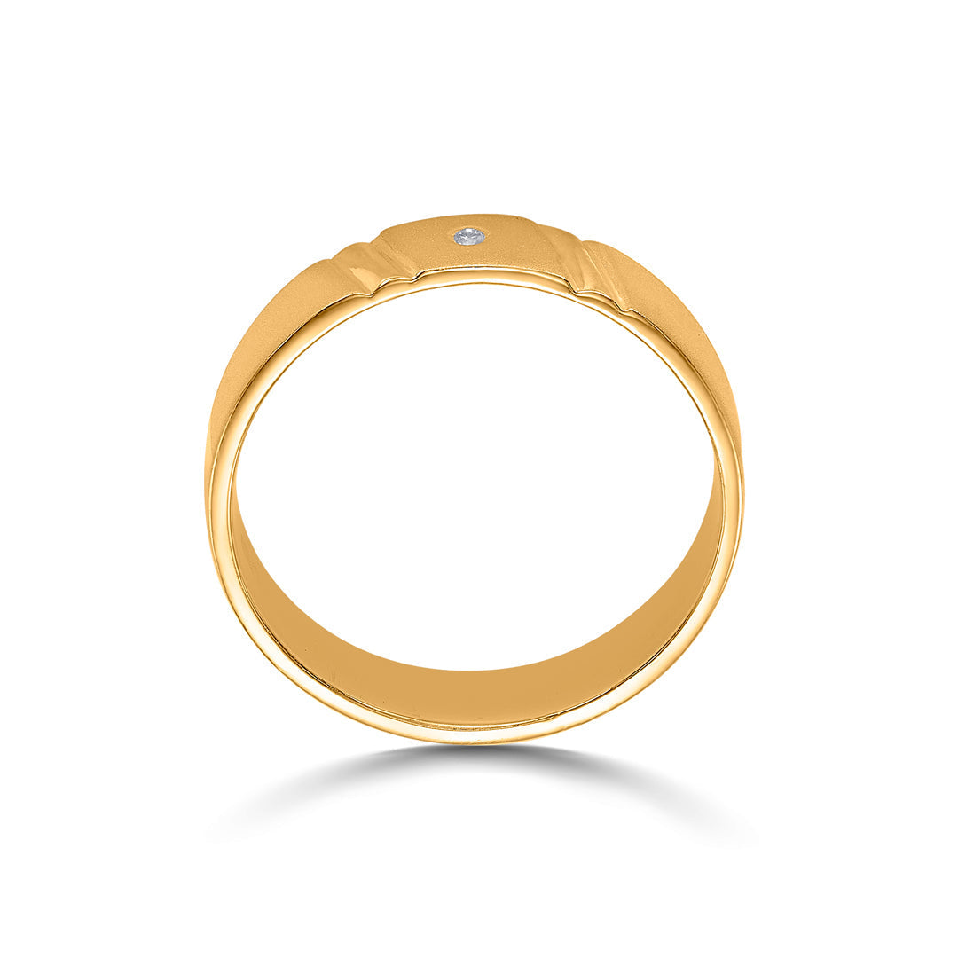 Tilt Glow Men's Gold Ring