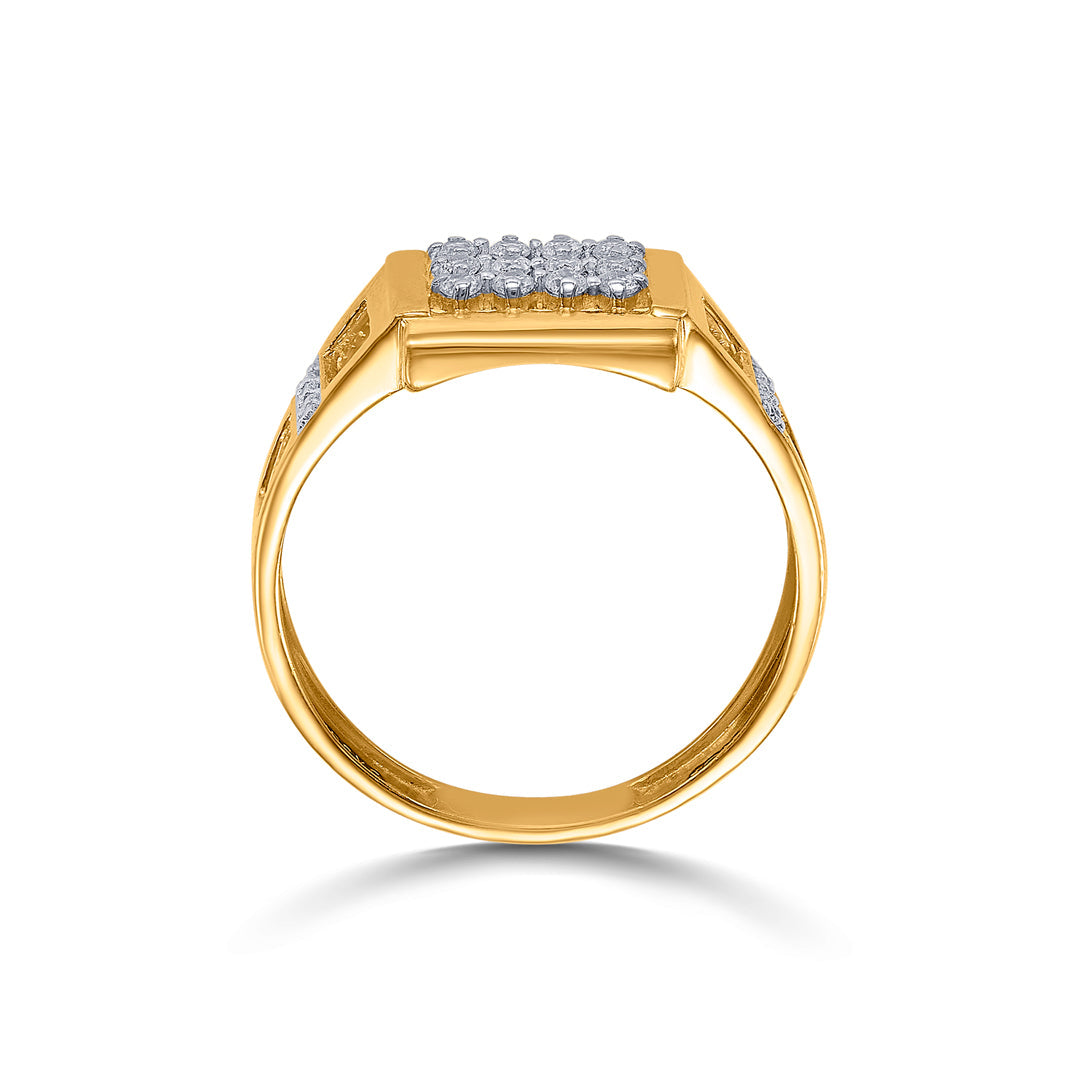 Rivet Edge Men's Gold Ring