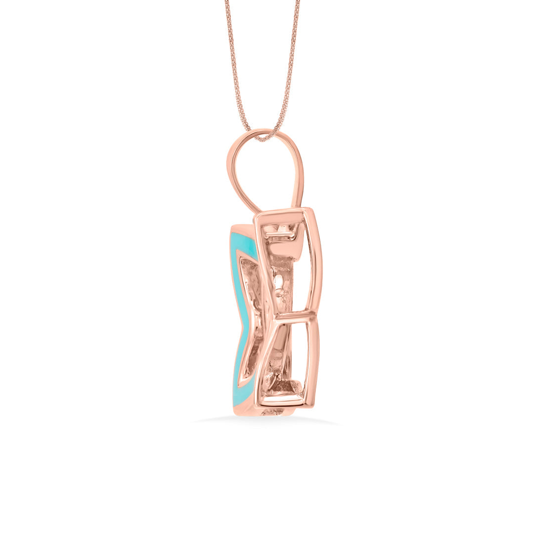Butterfly Glow Gold Modern Pendant for Women