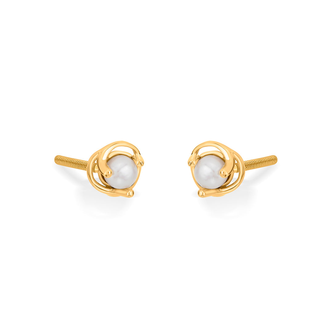 Pearl Blossom Gold Pendant Set for Women