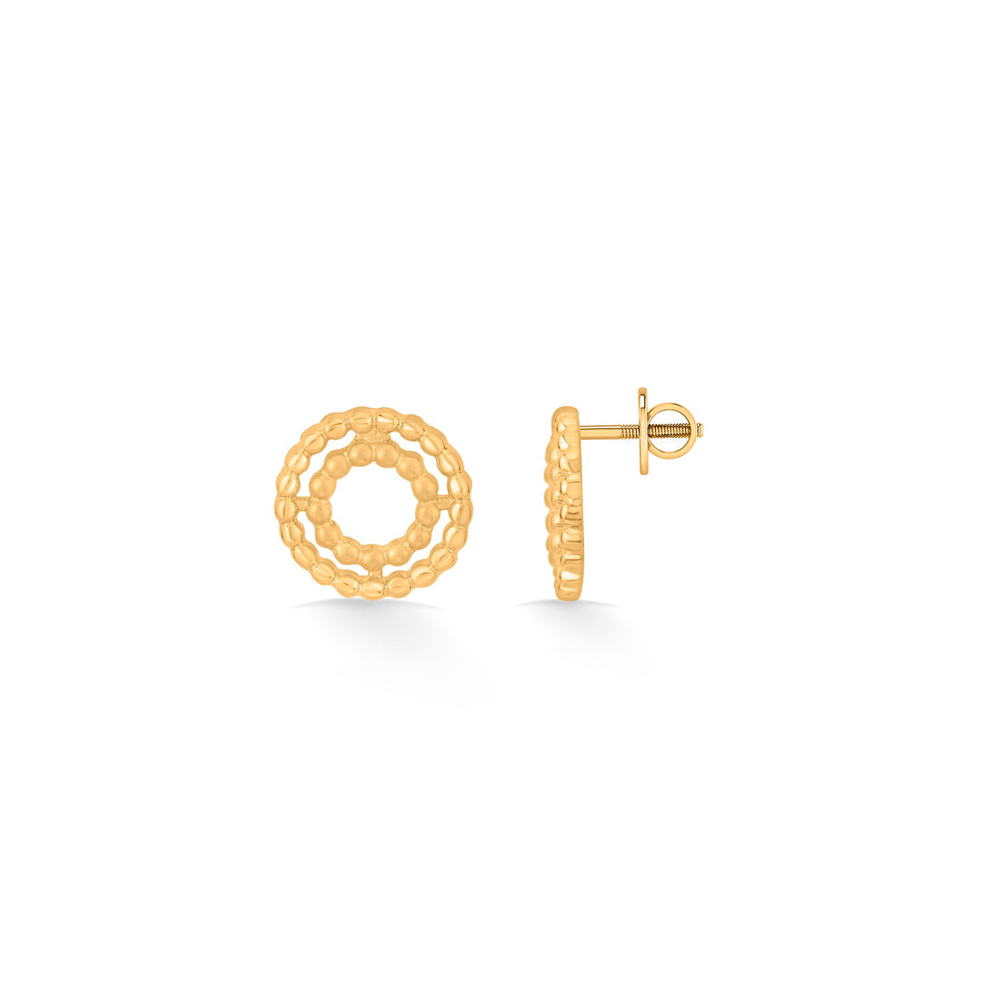 Double Halo Gold Pendant Set for Women