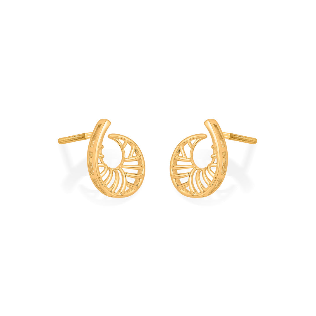 Sun Twist Gold Pendant Set for Women