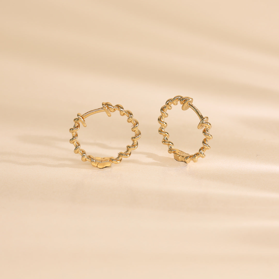 Halo Wreath Gold Hoops & Huggies Earrings for Women