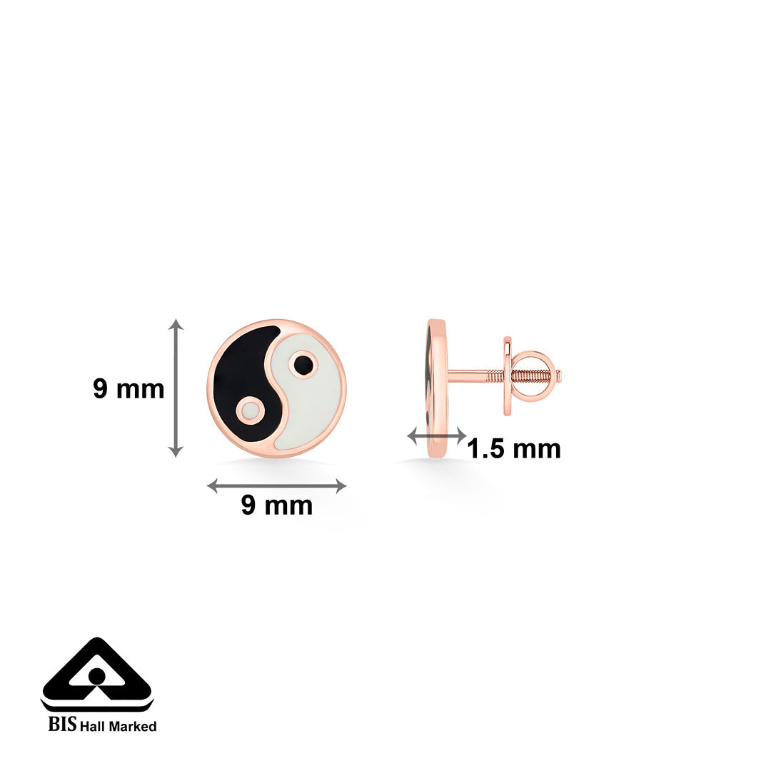 Harmony Symbol Gold Kids Stud Earrings