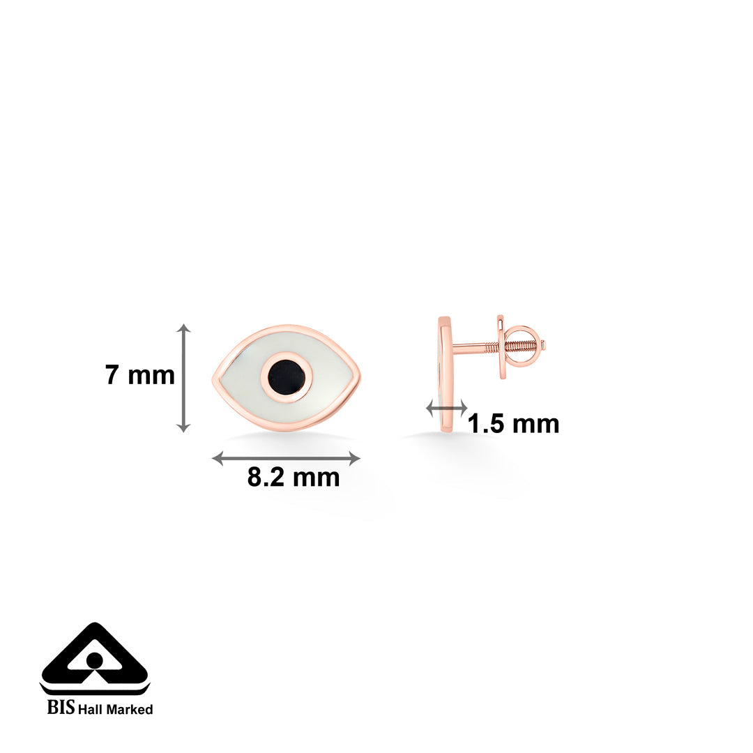 Sparkle Eyes Gold Kids Stud Earrings