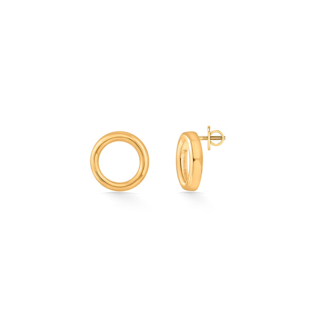Solar Muse Gold Stud Earrings for Women