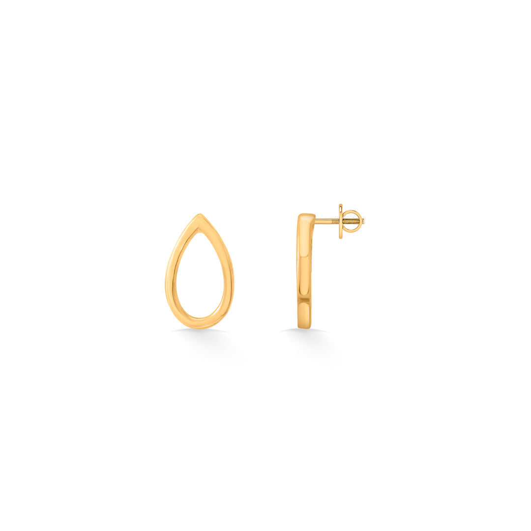 Honey Glow Gold Stud Earrings for Women