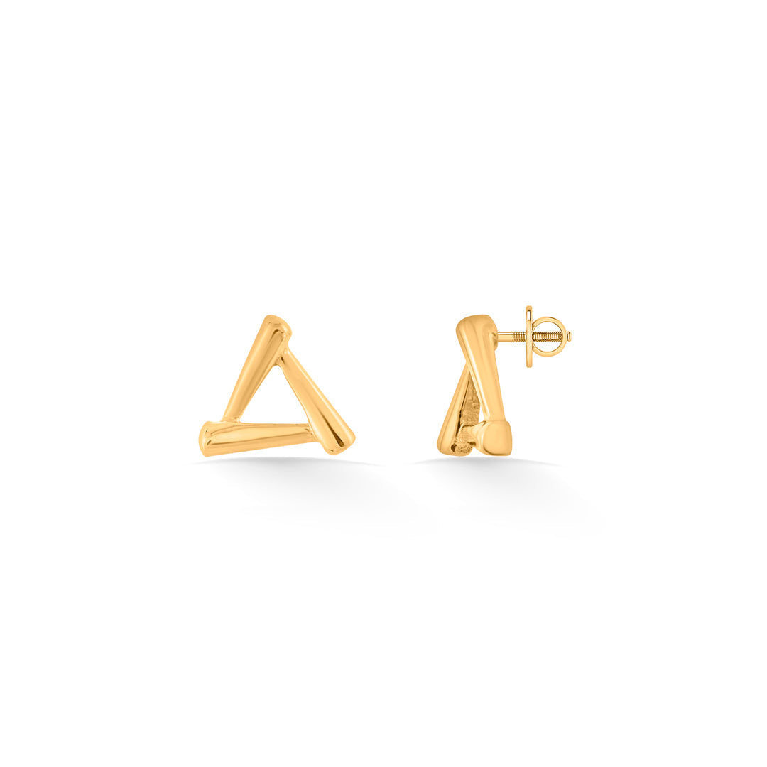 Prism Peak Gold Stud Earrings for Women