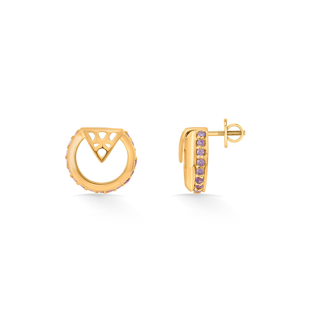 Stellar Gleam Gold Stud Earrings for Women