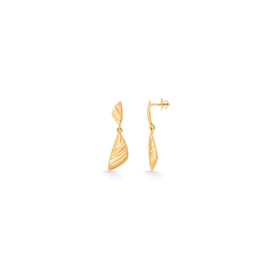 Golden Fronds Gold Drops & Danglers Earrings for Women