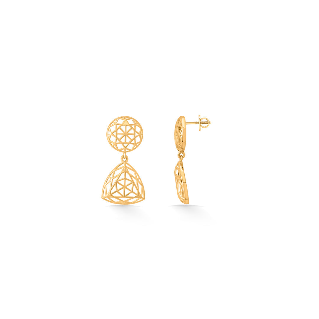 Luminous Sphere Gold Drops & Danglers Earrings for Women