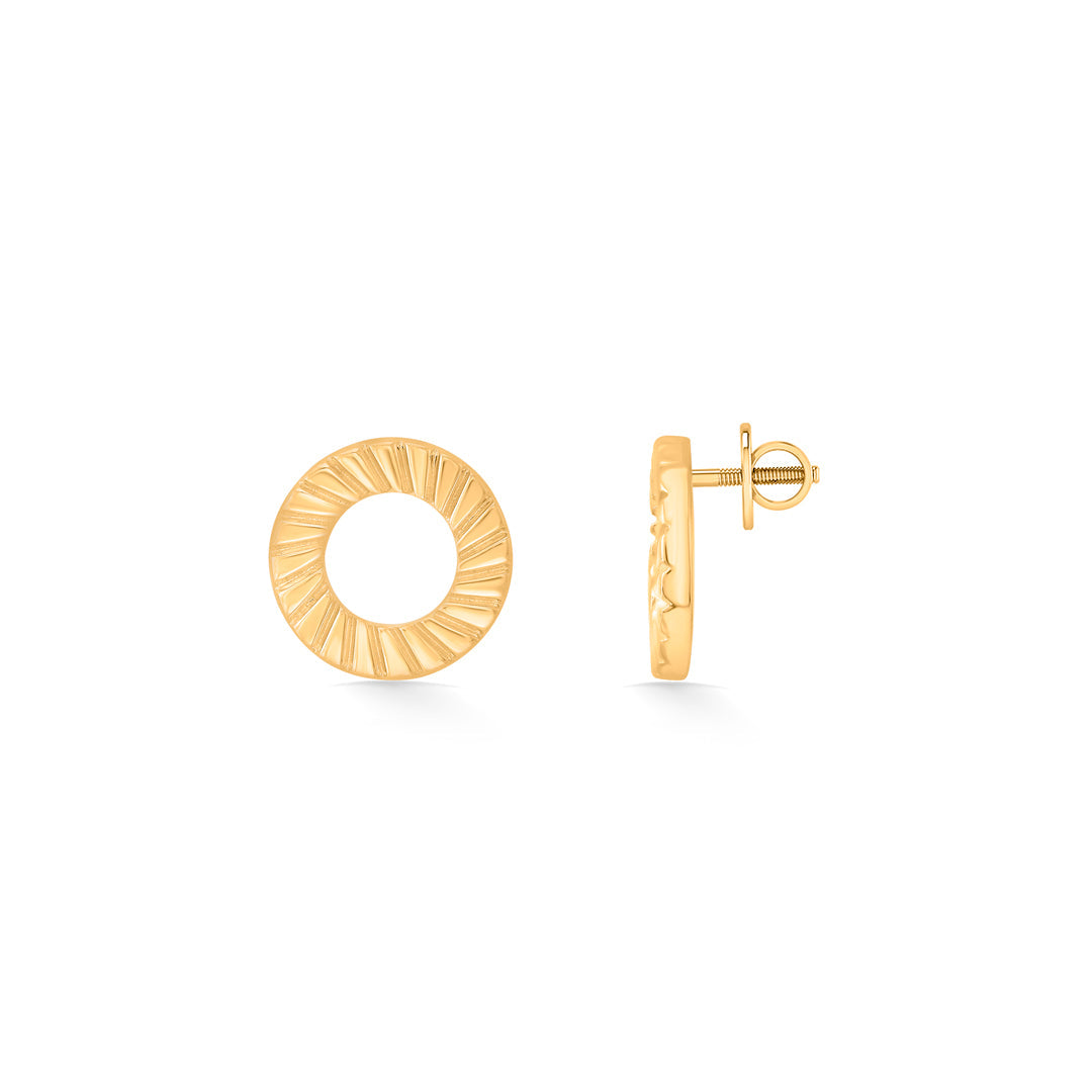 Gleam Halo Gold Stud Earrings for Women