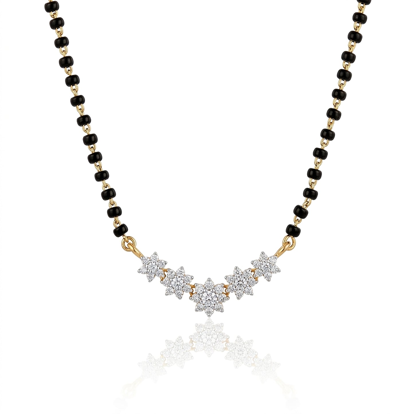 Everstrung Flowers 9kt Diamond Mangalsutra