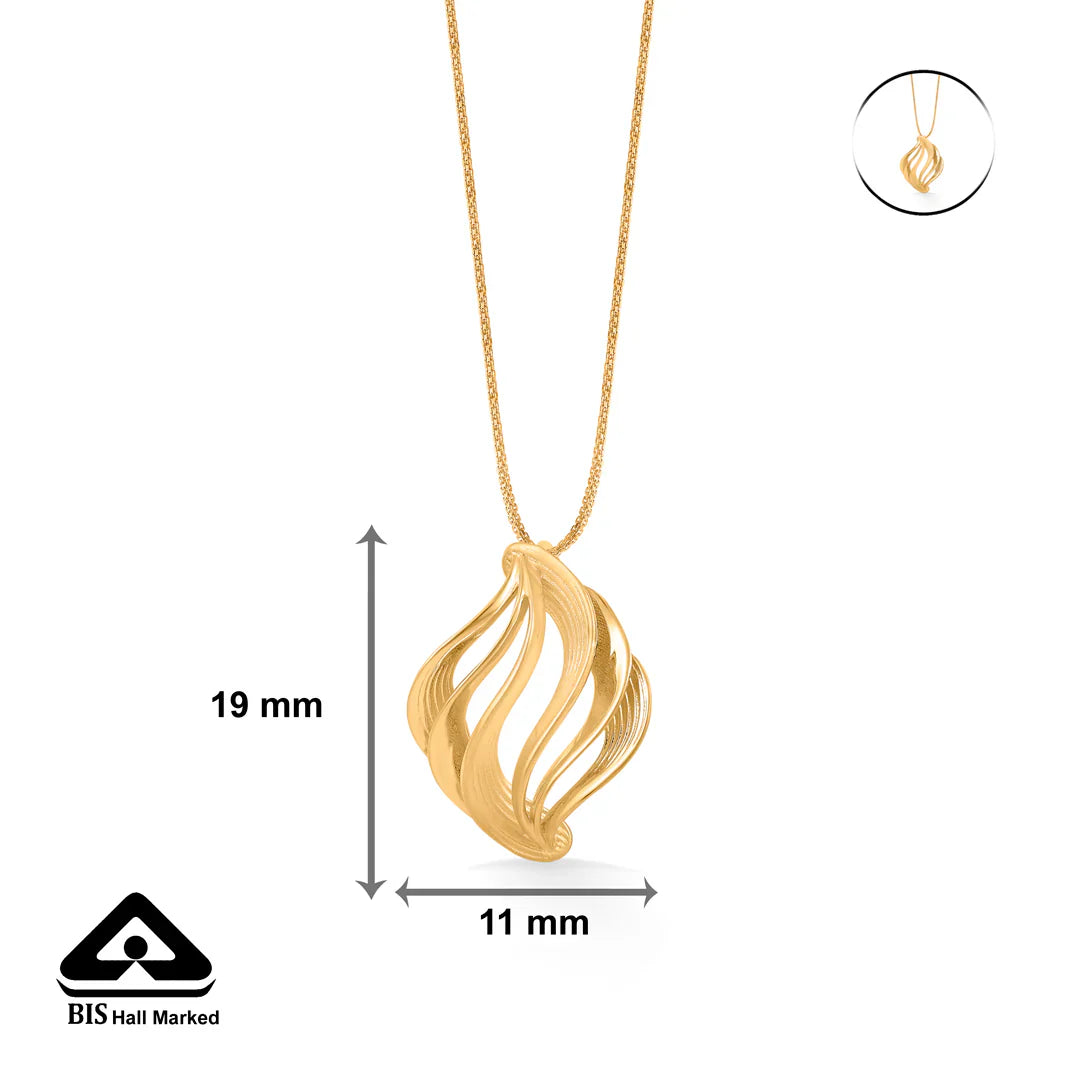 Ever Glow Gold Pendant Set for Women