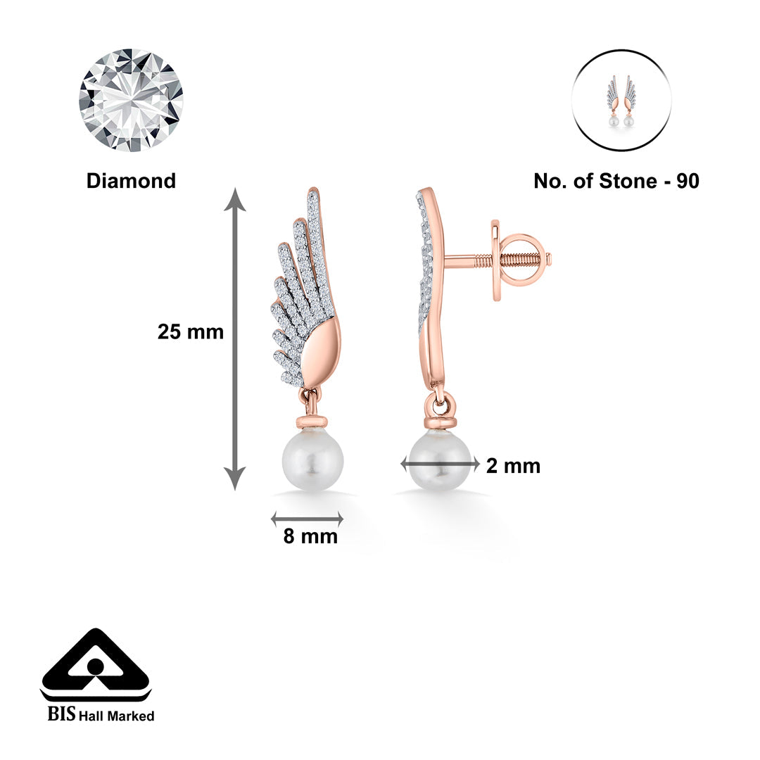 Pearl Brilliance Diamond & Gold Drops & Danglers Earrings for Women