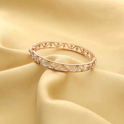 Crystal Mesh Diamond & Gold Bangles for Women