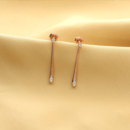 Fynora Gleam Diamond & Gold Drops & Danglers Earrings for Women