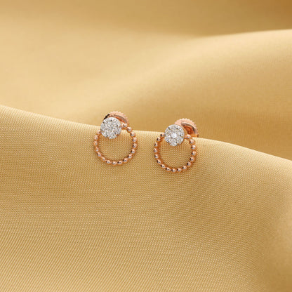 Solvia Muse Diamond & Gold Stud Earrings for Women