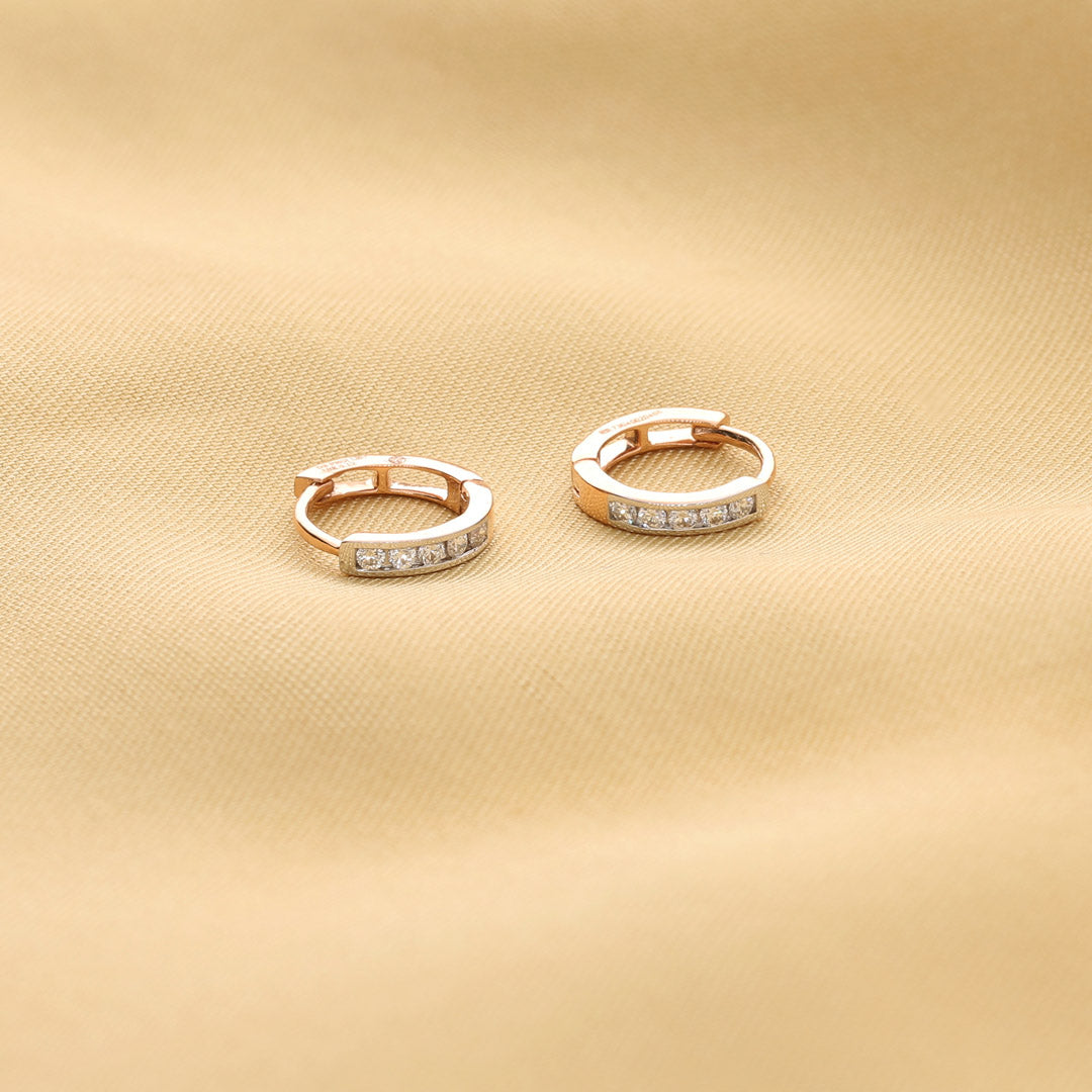 Vera Halo Diamond & Gold Hoops & Huggies Earrings for Women