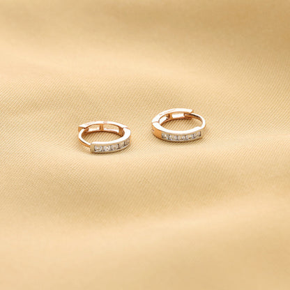 Vera Halo Diamond & Gold Hoops & Huggies Earrings for Women