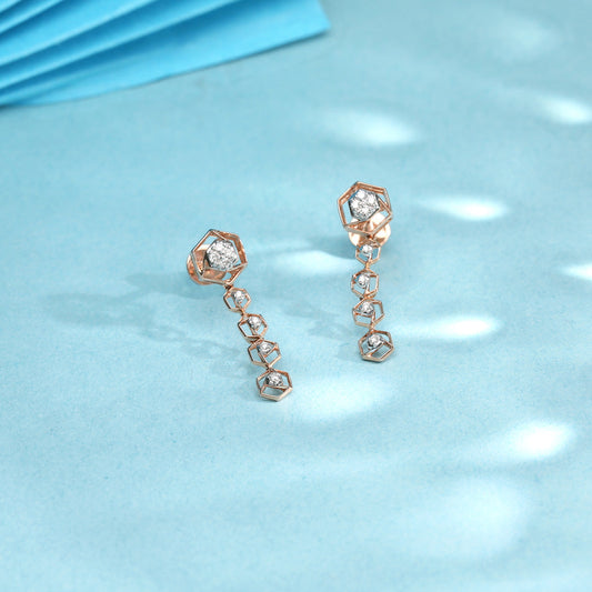 Gleam Links Diamond & Gold Drops & Danglers Earrings for Women