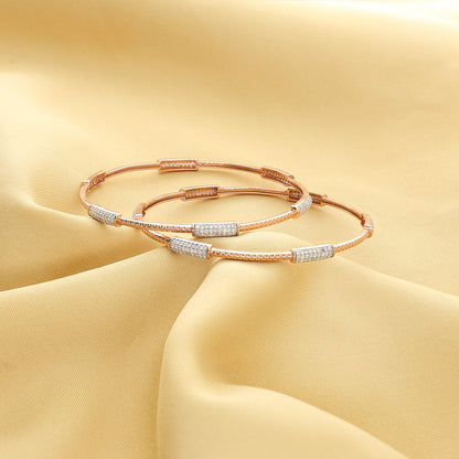 Luxe Motion Diamond & Gold Bangles for Women