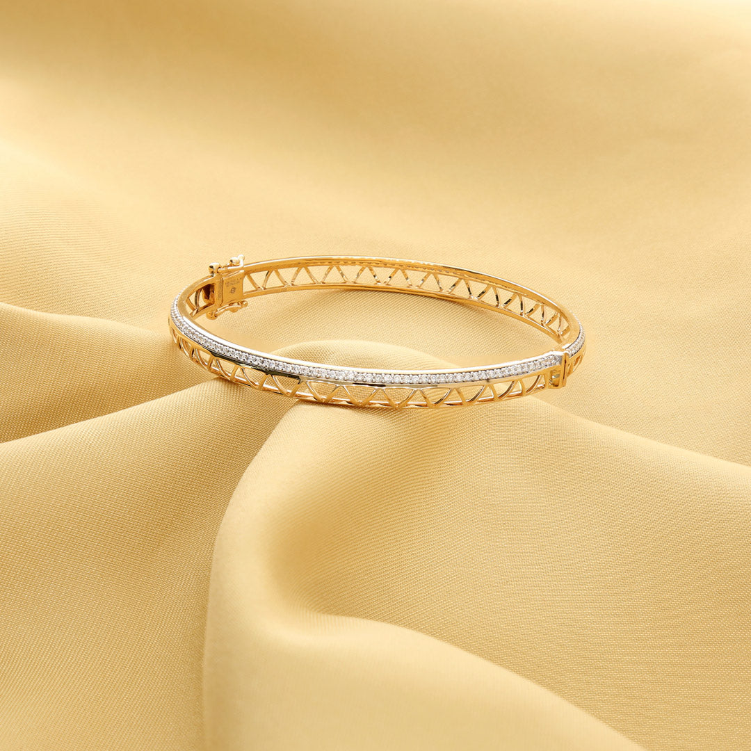 Regal Line Diamond & Gold Bangles for Women