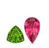 peridot, spinel and sardonyx