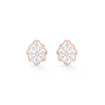 Celestial Muse Diamond & Gold Stud Earrings for Women
