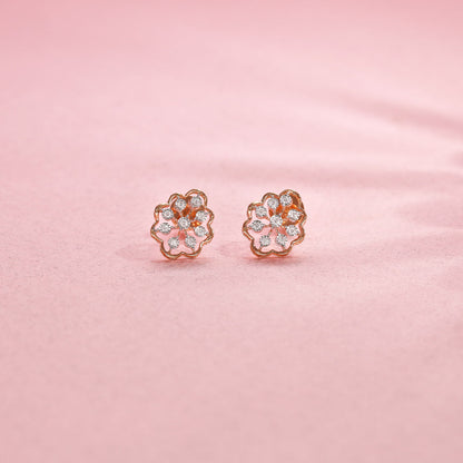 Celestial Muse Diamond & Gold Stud Earrings for Women