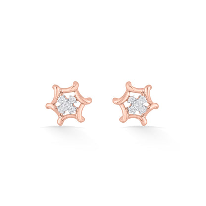 Endless Radiance Diamond & Gold Stud Earrings for Women