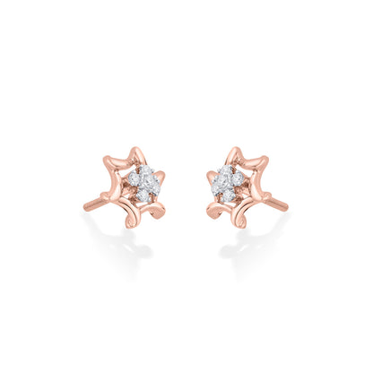 Endless Radiance Diamond & Gold Stud Earrings for Women