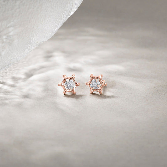 Endless Radiance Diamond & Gold Stud Earrings for Women