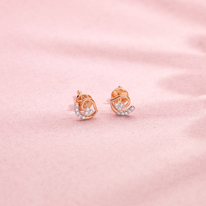 Lumina Halo Diamond & Gold Stud Earrings for Women