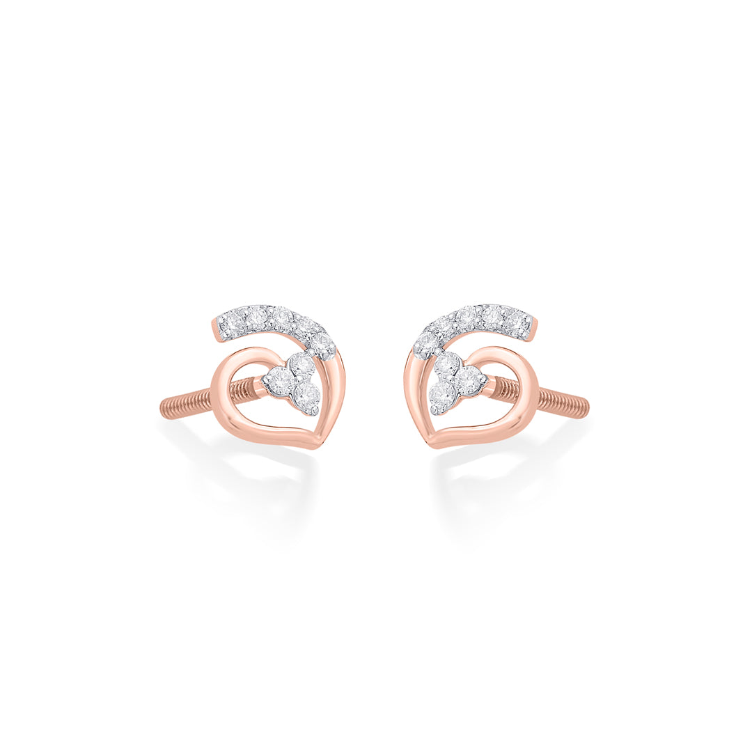 Lumina Halo Diamond & Gold Stud Earrings for Women