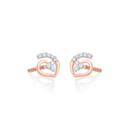 Lumina Halo Diamond & Gold Stud Earrings for Women