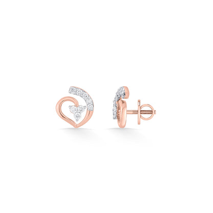 Lumina Halo Diamond & Gold Stud Earrings for Women