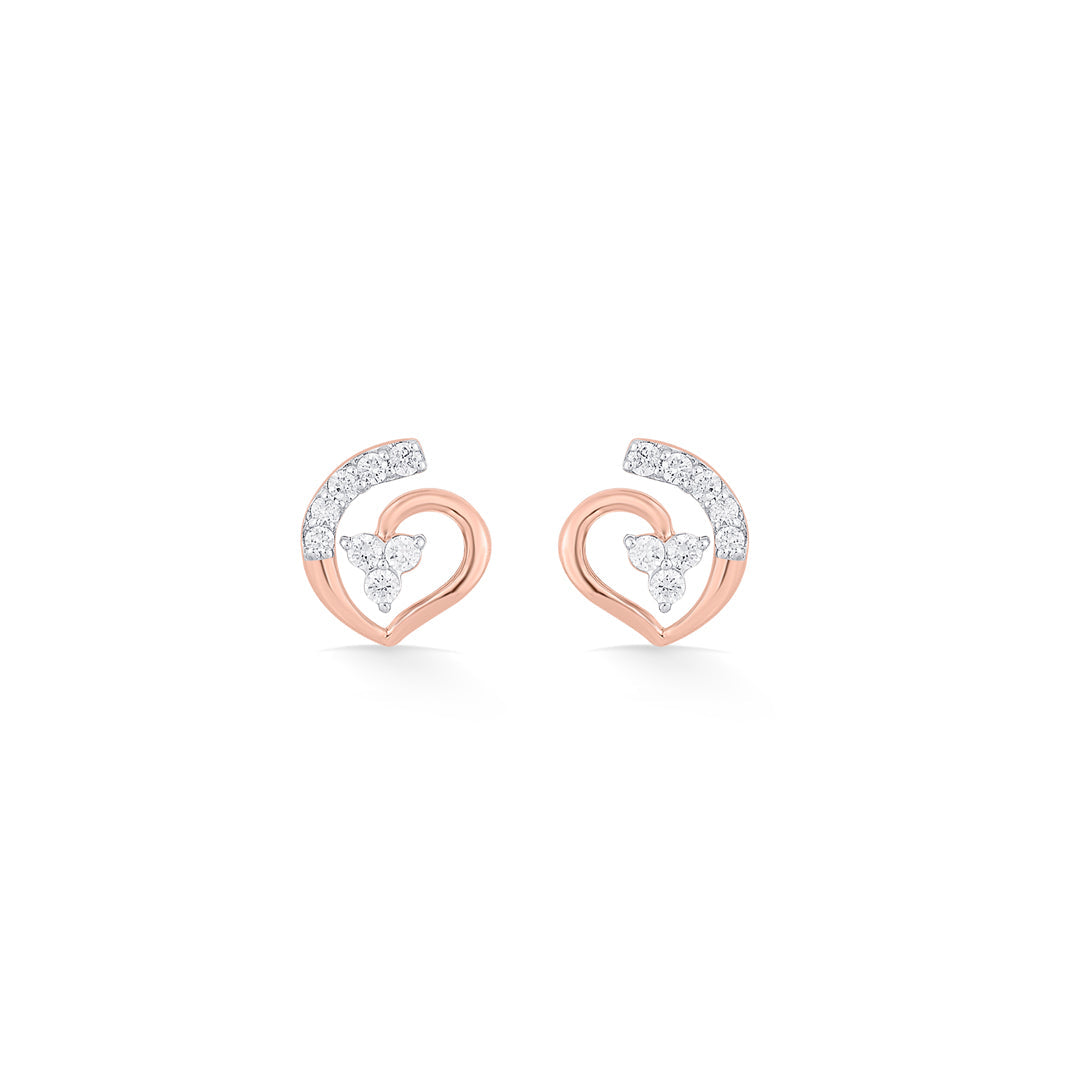 Lumina Halo Diamond & Gold Stud Earrings for Women