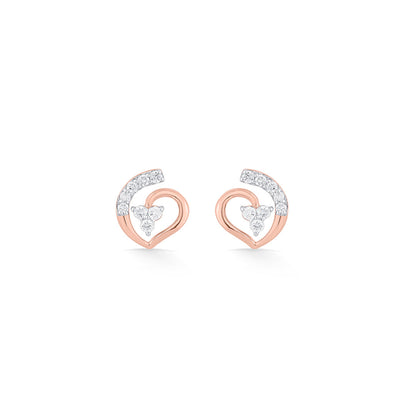 Lumina Halo Diamond & Gold Stud Earrings for Women