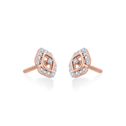 Prismelle Diamond & Gold Stud Earrings for Women