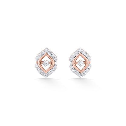 Prismelle Diamond & Gold Stud Earrings for Women
