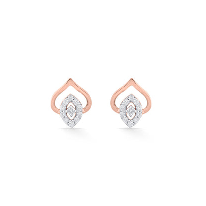 Aurora Gleam Diamond & Gold Stud Earrings for Women
